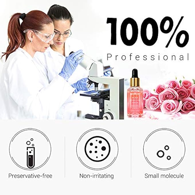 Breylee ROSE FACE SERUM, HYDRATING SERUM MOISTURIZING WITH HYALURONIC ACID ALCOHOL FREE FACIAL (17 ML, 0.6FL OZ) - Image 4